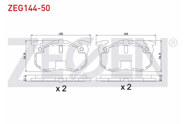Fren Disk Balata Arka Peugeot 309 (02.1986->)  ZEGEN ZEG144-50