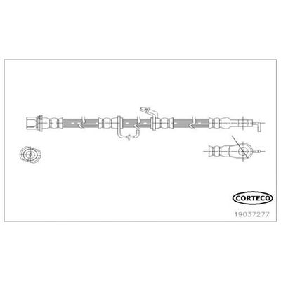 Fren Hortumu Ön Sağ Toyota Auris (E15)(10.2006->)  WALBURG WBH0397
