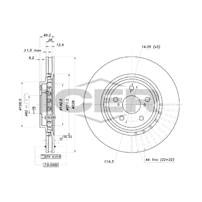 Fren Disk Ayna Ön Sağ ve Sol Toyota RAV4 (A5)(2019->)  CIFAM 800-1883C