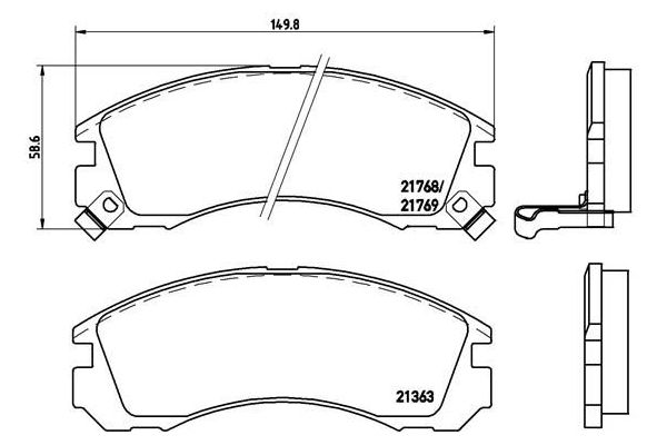 Fren Disk Balata Ön Mitsubishi Outlander (GF0/GG)(2012->)  BREMBO P 54 017X