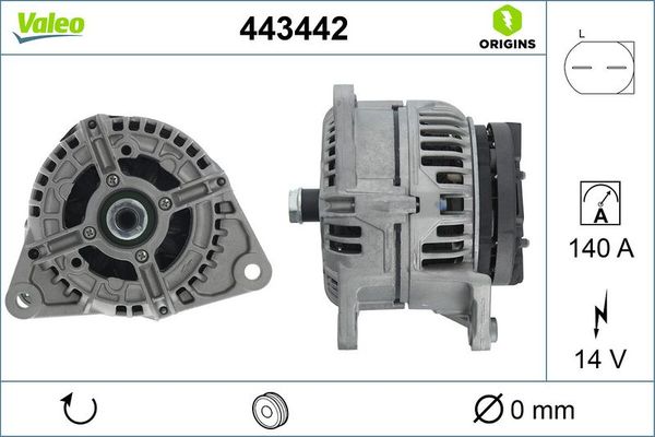 Alternatör  Fiat Ducato Minibüs 33 (09.2006->)  VALEO 443442