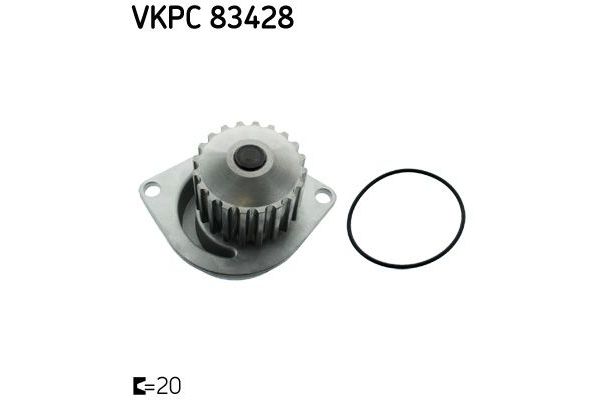 Devirdaim Su Pompası  Peugeot 405 (07.1987->)  SKF VKPC 83428