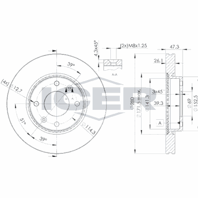 Fren Disk Ayna Ön Sağ ve Sol NAGAMA NBD-HY024