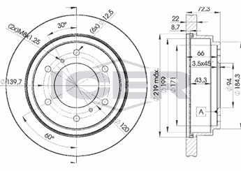 Fren Disk Ayna Arka Sağ ve Sol SWAPP 43591  MR418067 MR 418 067
