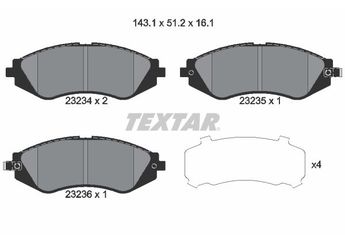 Fren Disk Balata Ön TEXTAR 2323401  96405129 9007094 96281937 96495227 94566889 96349059 S4510009 S3410011 96245178 96349060 S4510011 96319060 S4510019 5520085Z10 5520085Z00