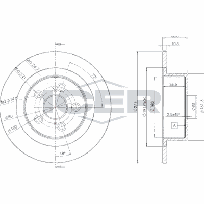 Fren Disk Ayna Arka Sağ ve Sol LPR T2013P