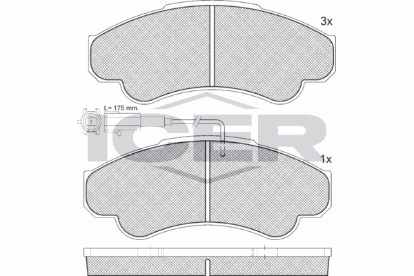 Fren Disk Balata Ön Citroen Jumper Kamyonet (01.2002->)  MAGNETI MARELLI 323700005500