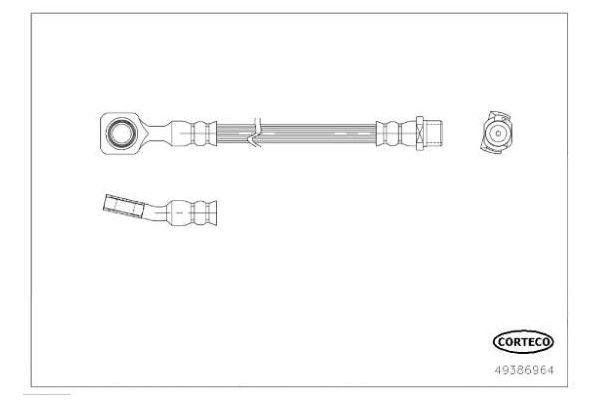 Fren Hortumu Arka Sağ Saab 9-3 Cabriolet (2008->)  CAVO C901 581A
