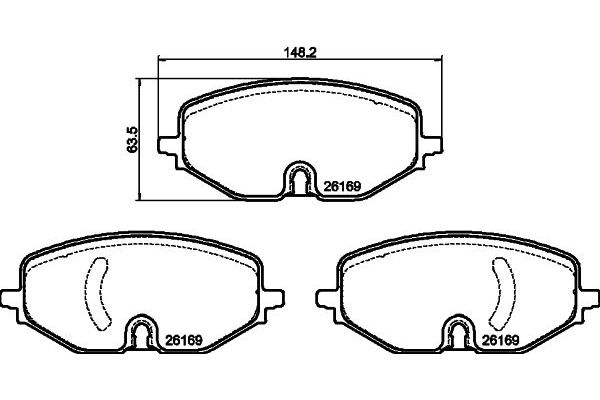 Fren Disk Balata Ön Volkswagen Golf VIII (CD1)(12.2019->)  HELLA 8DB 355 040-801