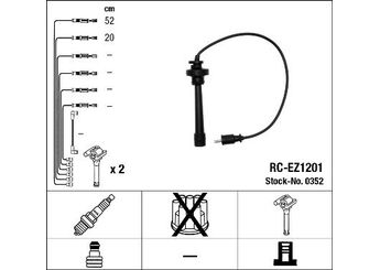 Buji Kablosu  NGK 0352  FP8518140A FP85-18-140A FP8618140A FP86-18-140A