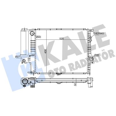 Su Radyatörü  BMW 5 Serisi Touring (E39)(1997->)  KALE 354700