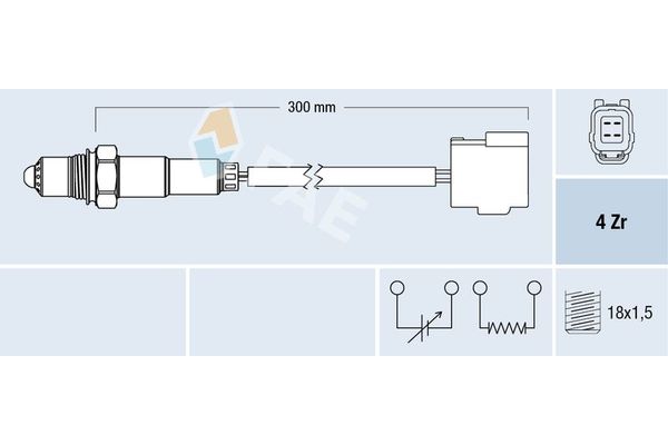 Oksijen (Lambda) Sensörü  Mazda 323 F/S Sedan (BJ)(01.2001->)  FAE 77261