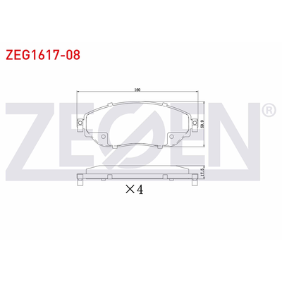 Fren Disk Balata Ön Fiat Talento P.Van (296)(06.2016->)  ZEGEN ZEG1617-08