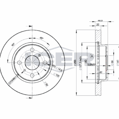 Fren Disk Ayna Ön Sağ ve Sol Toyota Corolla (E11)(1997->)  MAHER 03666