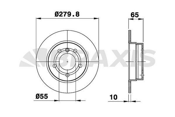Fren Disk Ayna Arka Sağ ve Sol BMW 1 Serisi Sedan 3/5 Kapı (E81/E87)(2004->)  BRAXIS AE0340
