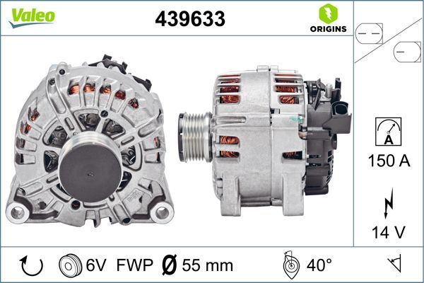 Alternatör  Mazda 2 Sedan (DE)(06.2007->)  VALEO 439633