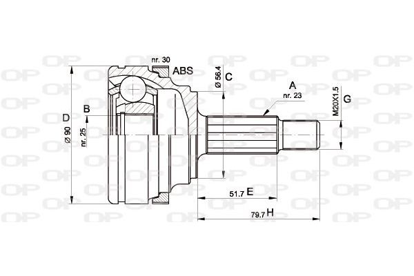 Aks Kafası Ön Dış Sağ veya Sol CIFAM 607-336