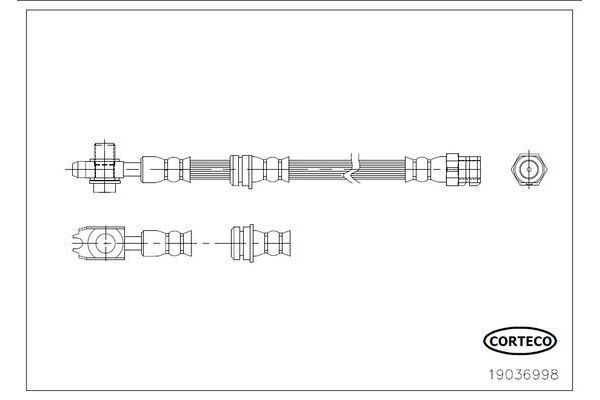 Fren Hortumu Ön Sağ veya Sol Volkswagen Tiguan (5N1)(11.2007->2011)  MGA 51629