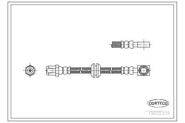 Fren Hortumu Ön Sağ veya Sol CORTECO 19032372