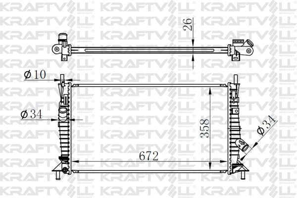 Su Radyatörü  Ford Focus 3/4/5 Kapı (CAP)(08.2004->)  KRAFTVOLL 08040009