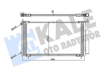 Klima Radyatörü  KALE 380400  80101SCAA01 80101-SCA-A01 80110S9A003 80110-S9A-003 80110SPAW01 80110-SPA-W01 80110S9A013 80110S9GF01