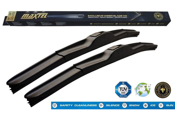 Silecek Süpürgesi Ön Hybrid Tip 650/580 mm - 26/23 inç MAXTEL 12412803