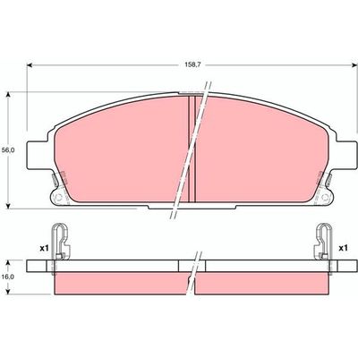 Fren Disk Balata Ön Nissan Pathfinder (R50)(07.1997->)  TRW GDB3167