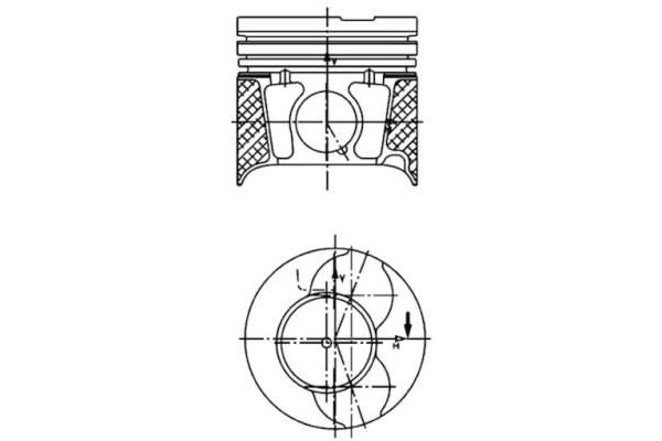 Piston (73.50MM-0.50)  Peugeot 107 (05.2005->)  NÜRAL 87-71782-050