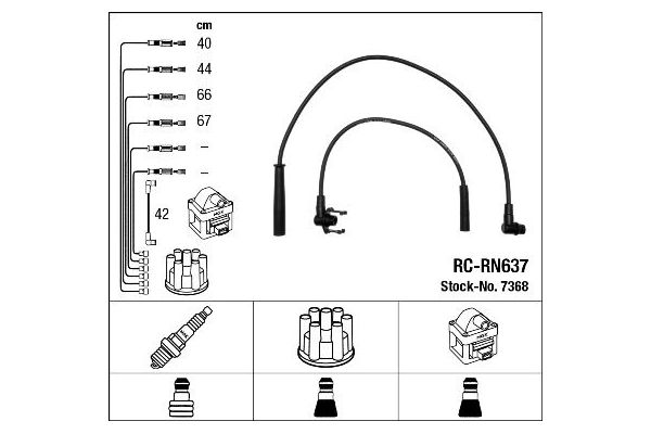 Buji Kablosu  Renault Clio I Faz I / II (B/C57)(01.1991->)  NGK 7368