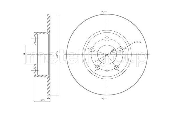 Fren Disk Ayna Arka Sağ ve Sol Alfa Romeo 164 (1988->)  CIFAM 800-368C
