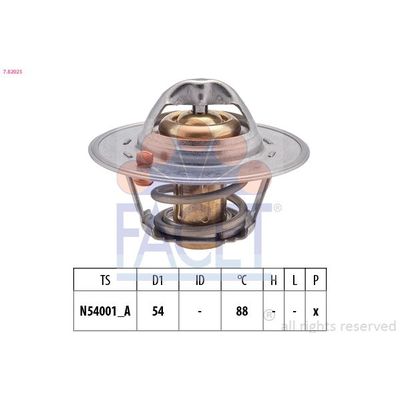 Termostat  Hyundai Getz (TB)(2002->)  FACET 7.8202