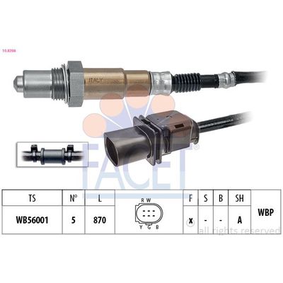 Oksijen (Lambda) Sensörü  Porsche Macan (Typ 95BA)(11.2013->)  FACET 10.8398