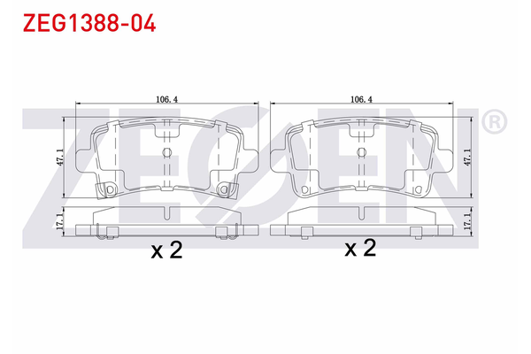 Fren Disk Balata Arka Opel Insignia A (2008->)  ZEGEN ZEG1388-04