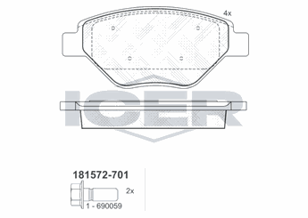 Fren Disk Balata Ön AP 05P910  410609192R 7701207673 41 06 091 92R 77 01 207 673 8660004602 86 60 004 602 8671016189 86 71 016 189
