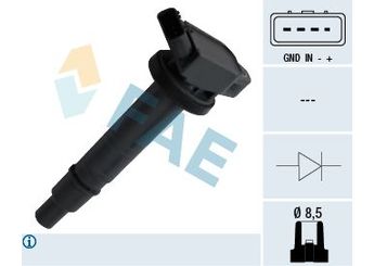 Ateşleme Bobini  ZEGEN ZIC1078  9091902247 90919-02247 9091902248 90919-02248 9091902260 90919-02260 CL564 90919A2001 90919-A2001 90919A2006 90919-A2006 90919C2002 90919-C2002 90919C2006 90919-C2006 90919T2001 90919-T2001 90919T2008 90919-T2008