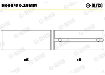 Ana Yatak (0.25)  GLYCO H098/5 0.25mm  H098/5 0.25mm