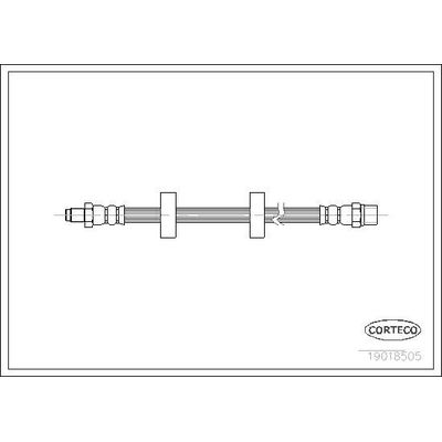 Fren Hortumu Ön Sağ veya Sol Volkswagen Golf I (171/173)(08.1974->1981)  CORTECO 19018505