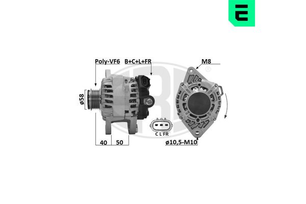 Alternatör  Hyundai Elantra (AD)(2016->)  ERA 209654A