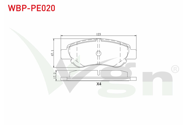 Fren Disk Balata Ön Toyota Aygo (KGB/WNB)(2005->)  WGN WBP-PE020