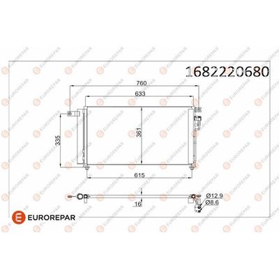Klima Radyatörü  Kia Rio (JB)(2005->)  EUROREPAR 1682220680