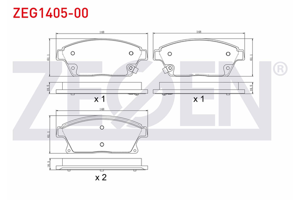 Fren Disk Balata Ön Cadillac ATS (2012->)  ZEGEN ZEG1405-00