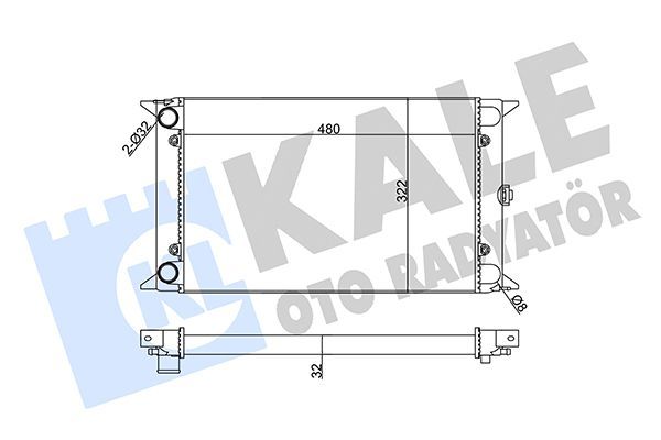 Su Radyatörü  Volkswagen Golf I Cabriolet (155)(02.1979->1993)  NISSENS 65030