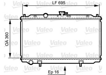 Su Radyatörü  VALEO 734736  1300205 21410BM400 21410-BM400 21410BM402 21410-BM402