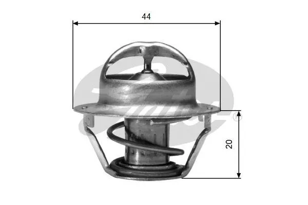 Termostat 88 °C  Nissan Pixo (UAO)(03.2009->)  GATES TH03088G1