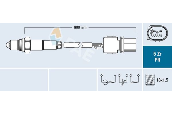 Oksijen (Lambda) Sensörü  BMW Z4 M Serisi Roadster (E85)(2006->)  FAE 75075