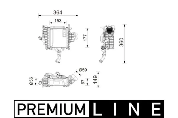 Turbo Radyatörü  Mercedes E -Serisi Sedan (BM 214)(06.2023->)  MAHLE CI 750 000P