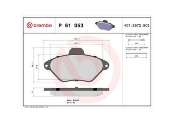 Fren Disk Balata Ön MAGNETI MARELLI 363700461053  425114 1617279880 425113 425157 425177 425292 95667787 E172028 E172512 RP425157