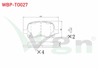 Fren Disk Balata Ön WGN WBP-TO027  