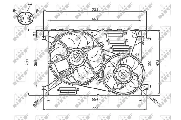 Radyatör Fan ve Motoru  NRF 47755