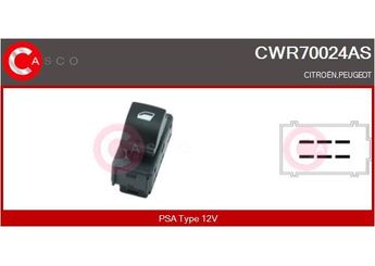 Cam Açma Düğmesi Ön Sağ TRITON ELT0287  96657927ZD